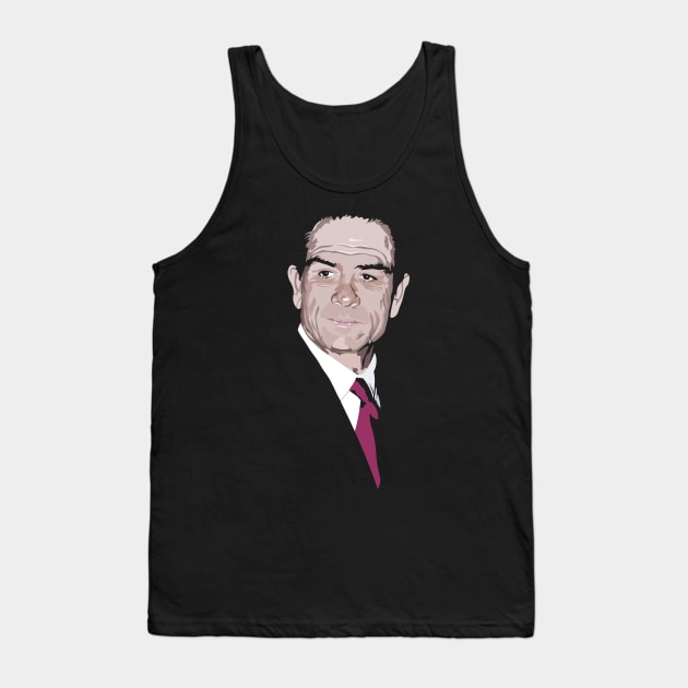 Tommy Lee Jones Portrait Tank Top by Soriagk